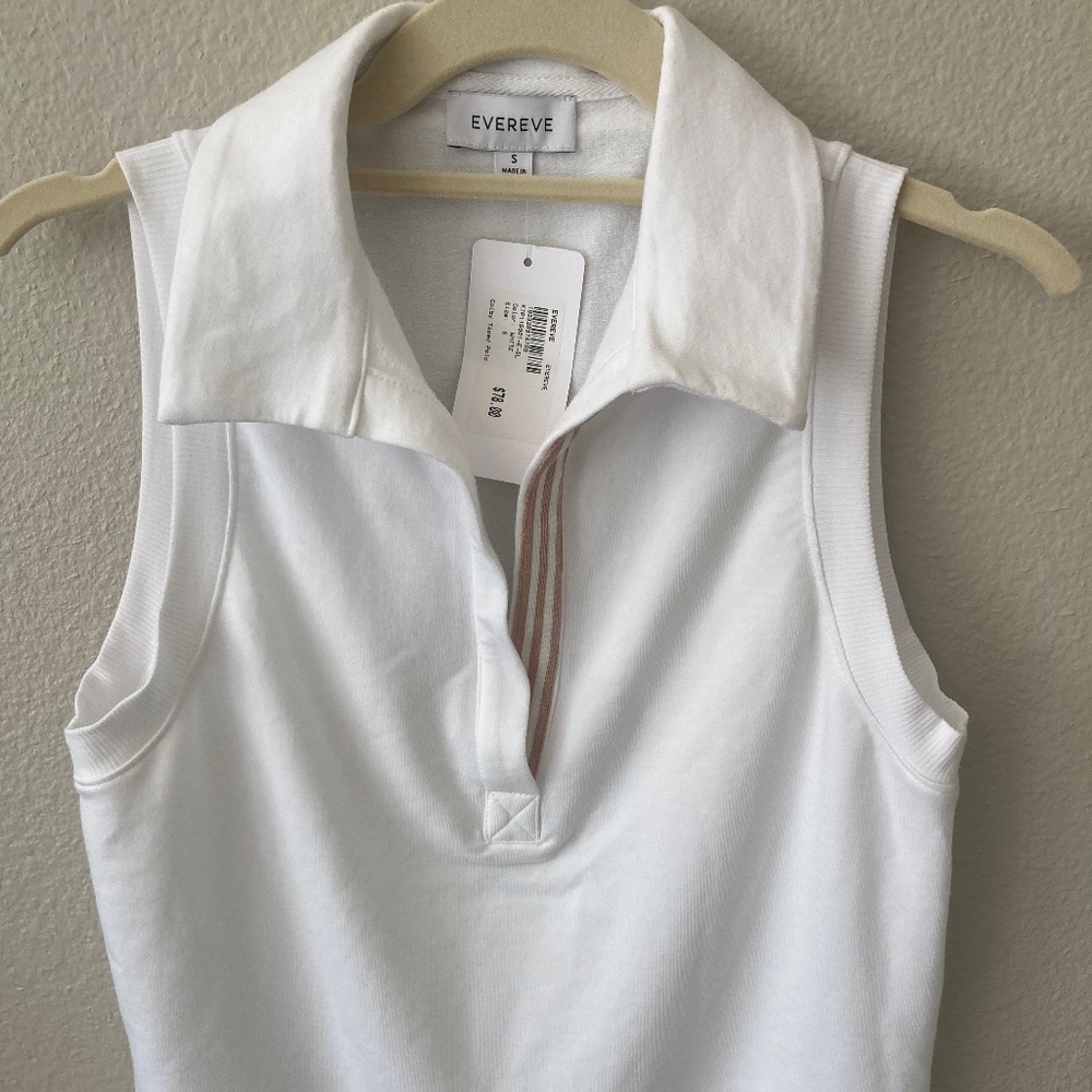 NWT Evereve Colby Taped Polo, Small